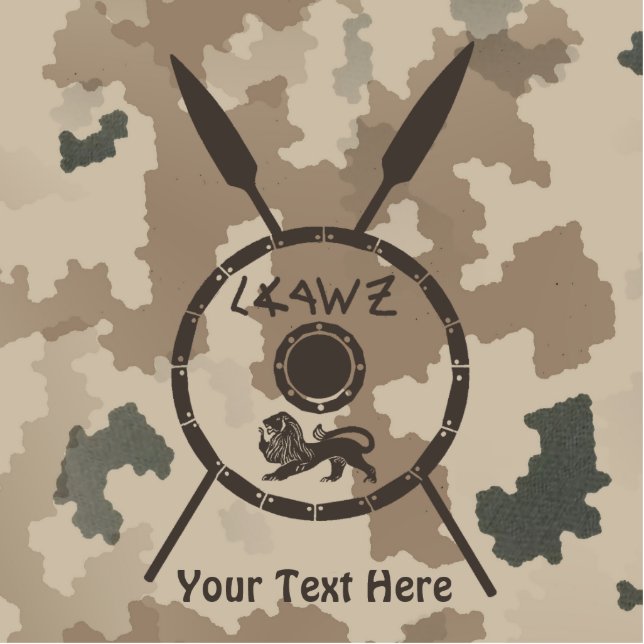 Desert Maccabee Shield And Spears Photo Sculpture Magnet (Front)