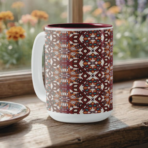 Desert Mandalas Two-Tone Coffee Mug