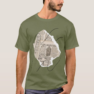 Desert Map and Landscape Aesthetic Art T-Shirt