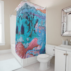 Desert Mermaid Shower Curtain