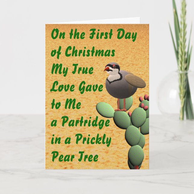 Desert Merry Christmas Holiday Card (Front)