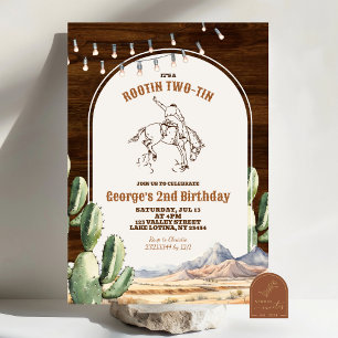 Desert Mexican Rootin’ TWO-Tin’ 2nd Birthday Invitation