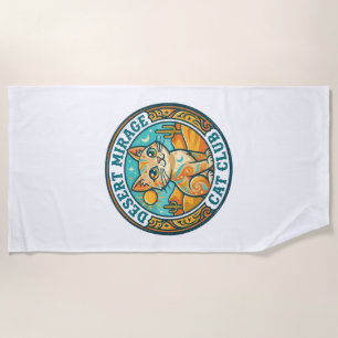 Desert Mirage Cat Cat Mum Gift Idea - Desert Mirag Beach Towel