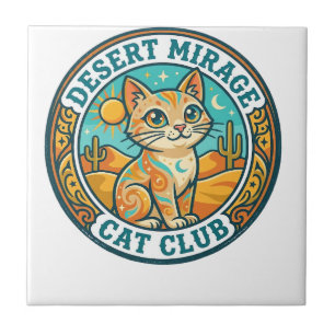Desert Mirage Cat Cat Mum Gift Idea - Desert Mirag Tile