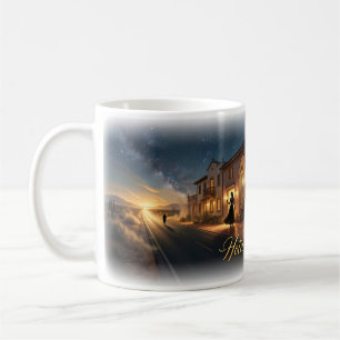 Desert Mirage Night Hotel Mystery Scene Mug