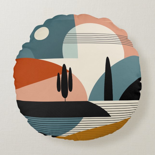 Desert Mirage Round Cushion (Front)