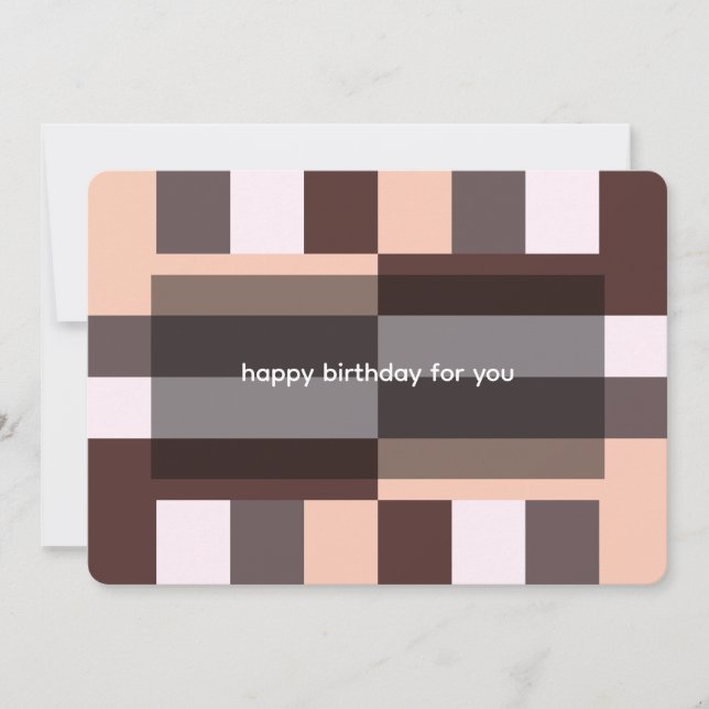 Desert Mocha Geometric Wrapping Paper Invitation (Front)