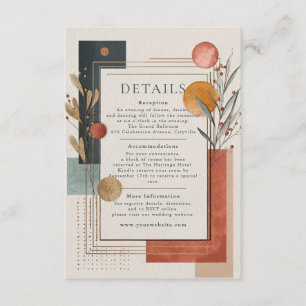 Desert Modern Terracotta Geometric Enclosure Card