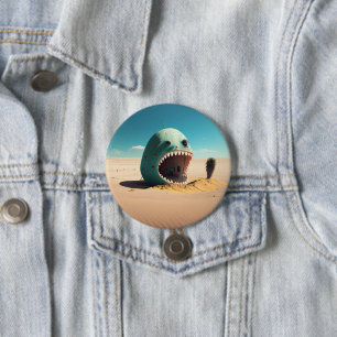 Desert monster house 7.5 cm round badge
