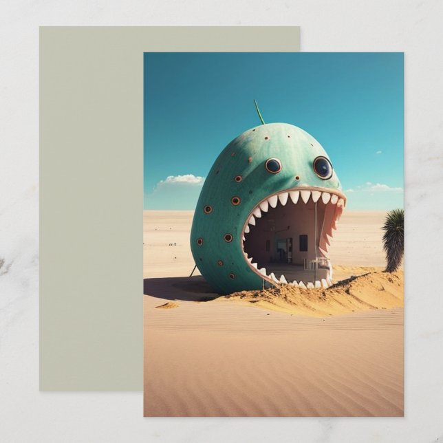 Desert monster house announcement (Front/Back)