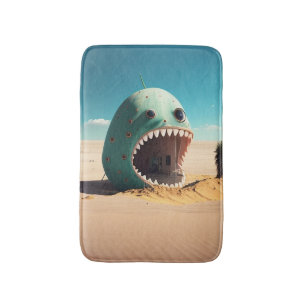 Desert monster house bath mat