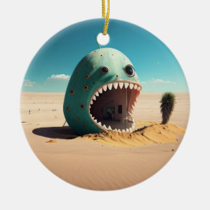 Desert monster house ceramic tree decoration