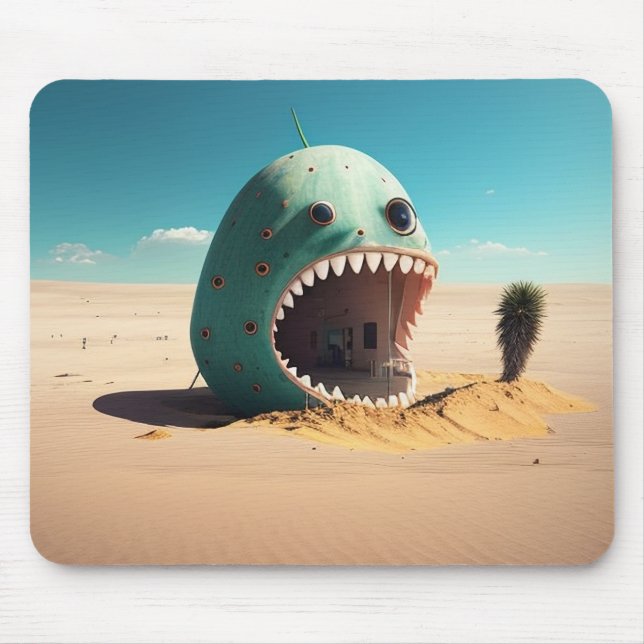 Desert monster house mouse mat (Front)