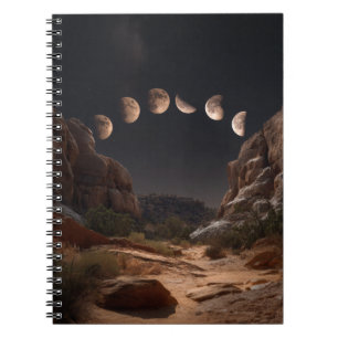 Desert Moon Phases Night Notebook
