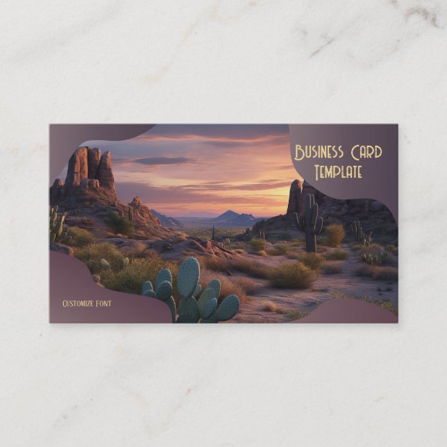 Desert Mountains Arizona Business Card (Front)