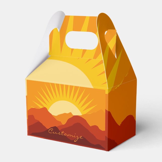 Desert Mountains Sunset Thunder_Cove Favour Box (Front Side)