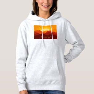 Desert Mountains Sunset Thunder_Cove Hoodie