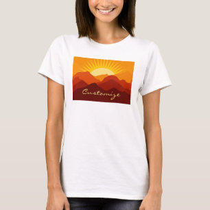 Desert Mountains Sunset Thunder_Cove T-Shirt