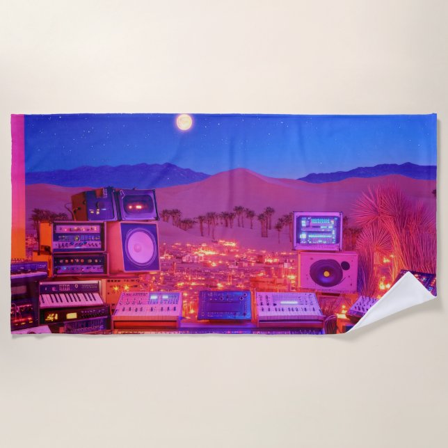 Desert Music Studio Beach Towel (Front)
