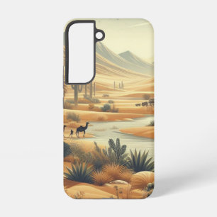 Desert Nature with River and Cactus Samsung Galaxy Case