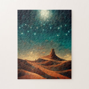 Desert Night Fantasy Landscape Sci-Fi Jigsaw Puzzle