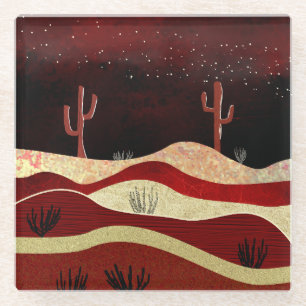 Desert Night Glass Coaster
