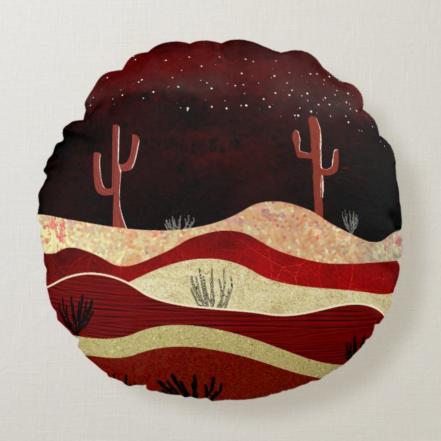 Desert Night Round Cushion (Front)