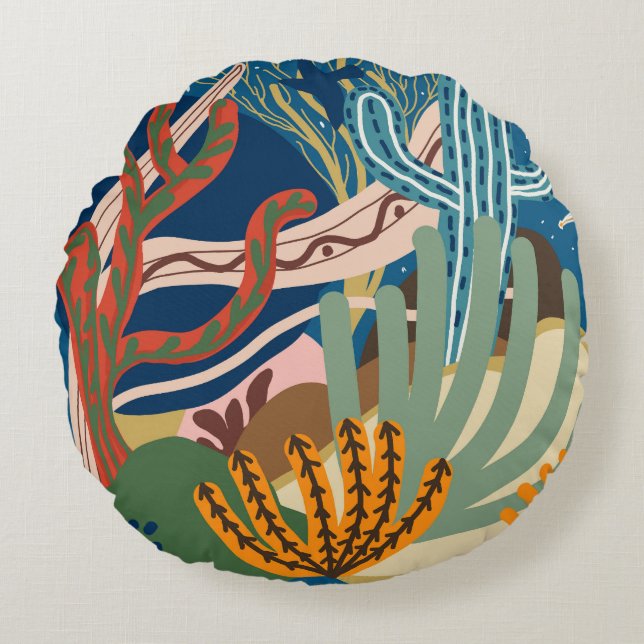 Desert Nights Round Cushion (Front)