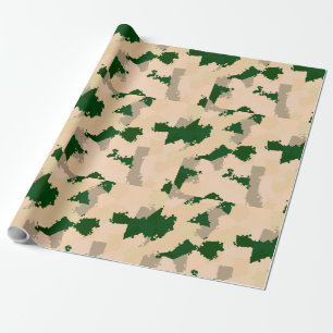 Desert Oasis Camo Wrapping Paper