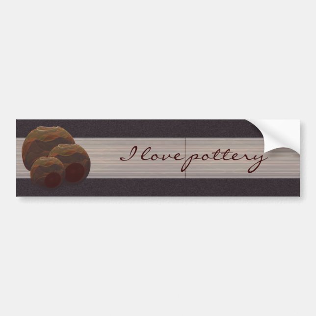 Desert Oasis Fractal Pottery Abstract Art Bumper Sticker (Front)