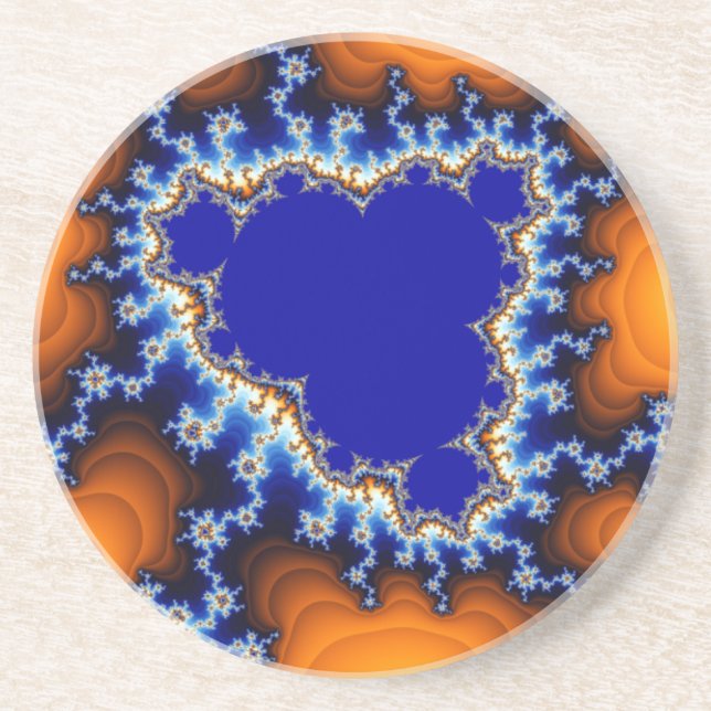 Desert Oasis From Space Abstract Coaster (Front)