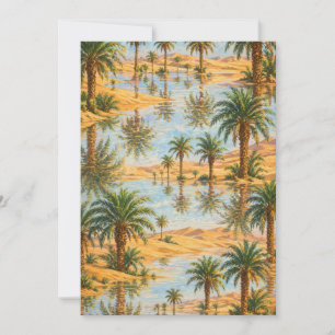 Desert Oasis Mirage Palm Tree Invitation