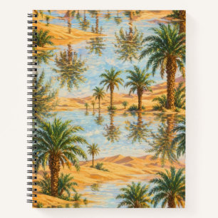 Desert Oasis Mirage Palm Tree Notebook