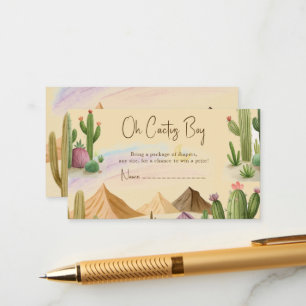 Desert Oh Cactus Boy Boho Arch Baby Shower Enclosure Card