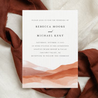 Desert Ombre Terracotta Rust Watercolor Wedding