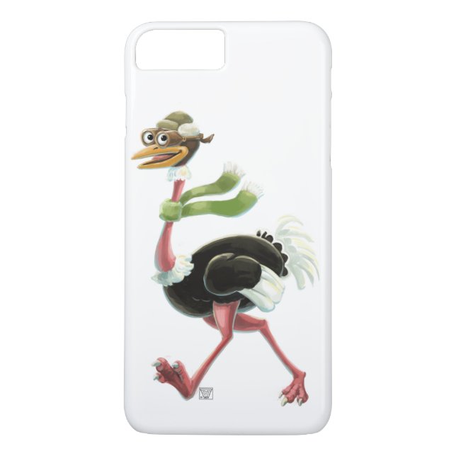 Desert Ostrich Runner Case-Mate iPhone Case (Back)
