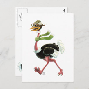 Desert Ostrich Runner Postcard