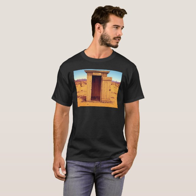 Desert Outhouse men black T-shirt (Front Full)