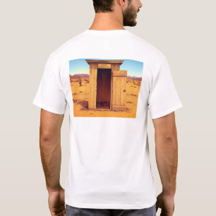Desert Outhouse men white T-shirt back