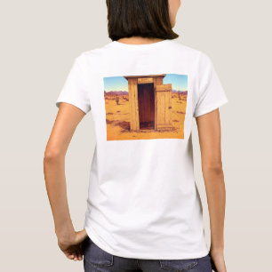 Desert Outhouse women white T-shirt back