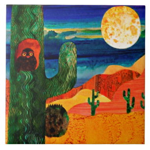 Desert Owl  Tile