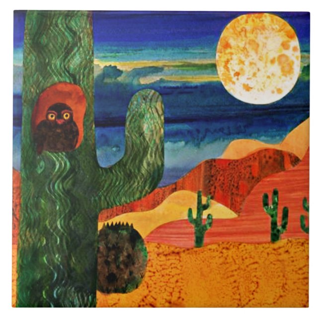 Desert Owl  Tile (Front)