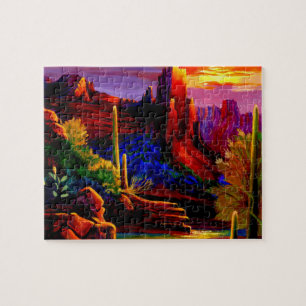Desert Painted by Sunset Jigsaw Puzzle