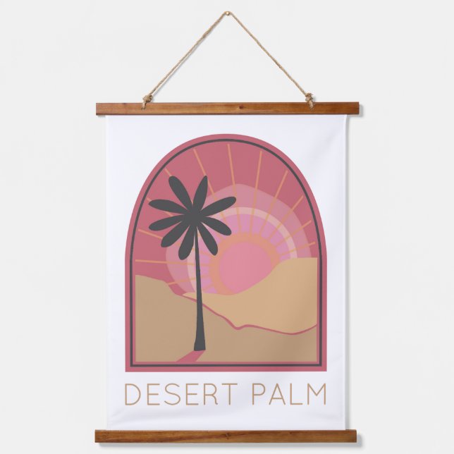Desert Palm Wall Hanging Tapestry (Front)