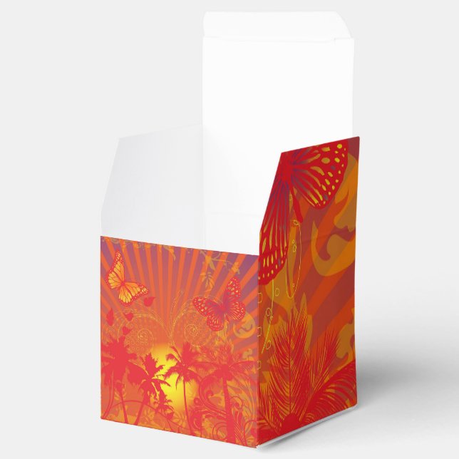 Desert Palms Oasis Design Favour Box (Opened)