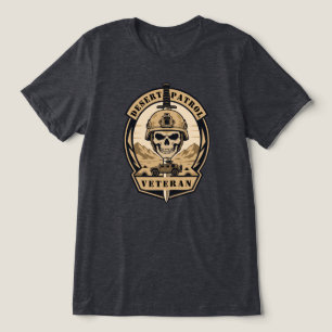 Desert Patrol Veteran Tactical Emblem Tri-Blend Shirt