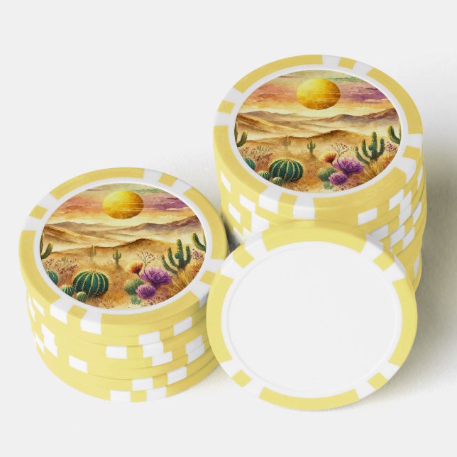 desert poker chips (Stack)