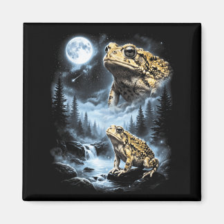 Desert Rain Frog Howling At Moon 90s Retro Magnet