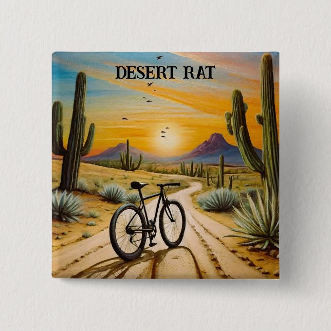 Desert Rat, customisable 15 Cm Square Badge (Front)