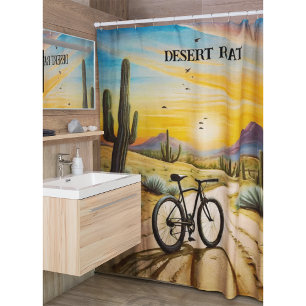 Desert Rat, customisable Shower Curtain